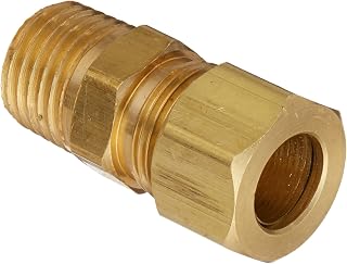 BrassCraft 68-6-4X 3/8 OD by 1/4-Inch Male Reducing Adapter Lead-Free, Rough Brass