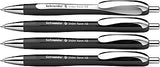 Schneider Slider Rave XB 132584 Ballpoint Pen (Limited Special Edition, 3x Black, 1x White, Made in Germany) Pack of 4, Ink Colour: Blue