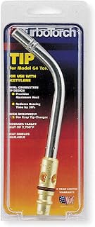 ESAB TURBOTORCH 0386-0104 A-11 7/16" Manual Torch Tip for PLF-A5 or G-4 Handles, Air Acetylene, Soft Solder 1-1/2 to 3", Silver Braze 7/8 to 1-5/8", Color Coded O-Ring, Removable Office Screw, Single