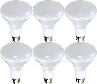 Satco S29628 10 watt; LED BR30; 2700K; 100' Beam Spread; Medium Base; 120 Volts; Dimmable 6-Pack