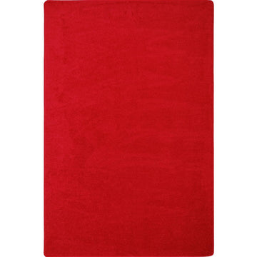 Endurance Solid Colored Area Rug in Color Red by Joy Carpets – 4' x 6' (Rectangular), Polyester, Red, Model 80N-07
