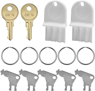 Paper Towel Dispenser Key Set, 9 Pcs 50504 Keys + Plastic Waffle + 33043 CAT 74 Keys, Replacement Compatible for Georgia Pacific, Janitor Bobrick 33043 Toilet Paper Dispensers