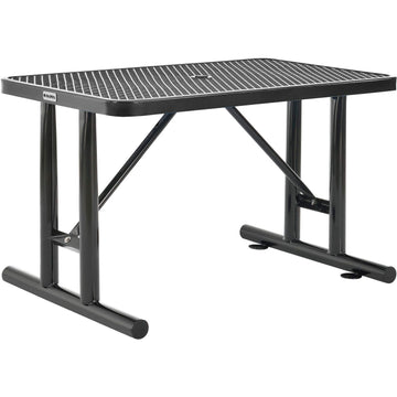 4' Rectangular Expanded Metal Outdoor Table by Global Industrial – Expanded Metal, Black, Model 277550BK