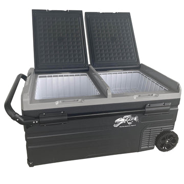 : 47 Quart Electric Cooler Freezer by Buffalo Tools – 40"Lx23"Wx19"H, 47.0 quarts, Gray, Model EC100Q