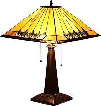 Chloe Lighting Graham Tiffany-Style 2 Light Mission Table Lamp 16" Shade