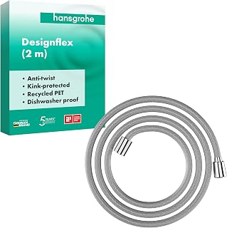 hansgrohe 28230000 DesignFlex Textile Chrome Handshower Hose, 80-inch