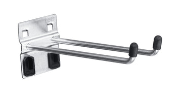 Bott 14002043 Double Straight Hook For Perfo Panels 6"" Long (Pack Of 5) - 1 Each by Kayser – 150 mm, Zinc, Silver, Model 9000429082