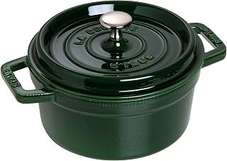 STAUB La Cocotte Round 40509-818 Pico Cocotte Round Basil Green, 7.1 inches (18 cm), Both Hands, Enameled Pot, Induction Compatible, Japanese Authentic Product