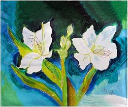 Betsy Drake White Lilies Throw