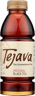 Tejava The Unsweetened Tea, Original Black Tea, Non-GMO, 16.9 Fl Oz (Pack of 12)