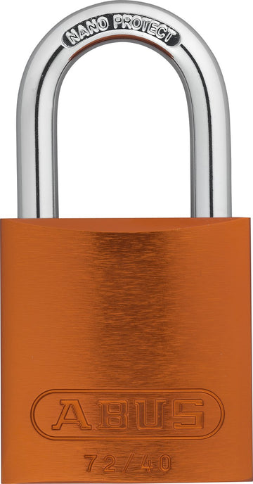 Orange 72/40 Lockout Tagout Padlock w/ 1" Shackle by ABUS – 1.5-Inch, Aluminum, Orange, Model 72 /40 KD Orange