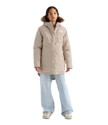 Girls' Arctic Parka by The North Face – Nylon, Timeless Taupe, Model NF0A8A30