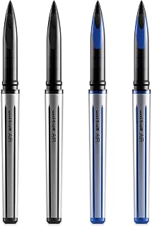 Uni-Ball AIR Nice Roller Pen - 0.7mm Medium Rollerball - 4 Pack - 2 x Black, 2 x Blue - UBA-188-L