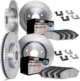 DFC Front Rear Brake Kit Fits 1998-1999 Toyota Avalon | Brake Rotors| 4000 HybriDynamic Brake Pads and Rotors Kit| Hardware| 10.8" Front & 11.5" Rear