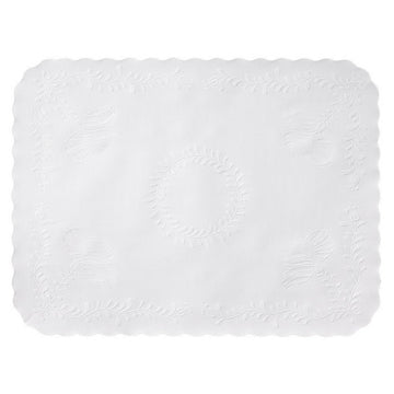 Smith Lee White Anniversary - Scalloped Edge Tray Cover by Hoffmaster – White, Pack of 1000, Model TC8704471