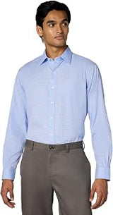 Brooks Brothers Men's Non-Iron Stretch Pinpoint Ainsley Spread Collar Plaid Dress Shirt