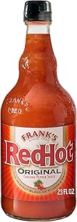 Frank's RedHot Hot Sauce, Original, Made with Cayenne Peppers, Ready-To-Use, Shake or Pour Over Chicken Wings, Sandwiches, Pizza, and More for the Perfect Bend of Flavor and Heat, 23 fl oz