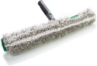 UNGER Commercial ErgoTec® Ninja Washer Complete, 18", Green/Black, Case of 5 – High-Performance Microfiber Sleeve with Swivel T-Bar for Streak-Free Window Cleaning, NA450
