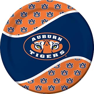 Creative Converting 8-Count Paper Dinner Plates, Auburn Tigers