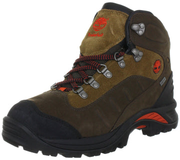 Men's Belknap GTX Mid Boot by Timberland – 14, Leder, Dark Brown/Orange, Model 2300R-242