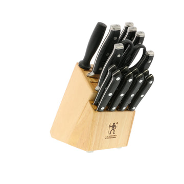 Forged Premio 17-pc Knife Block Set by HENCKELS – 17 Piece, Stainless Steel, Black, Pack of 17, Model 16935-017