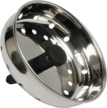 Winco Sink Strainer with Stopper, 3 .13-Inch | Traps food waste, Rust-resistant, Foodservice