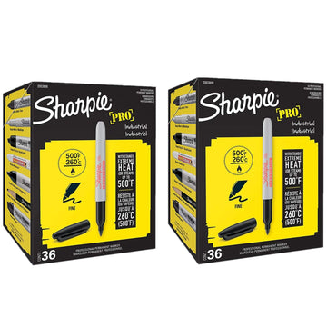 Industrial Permanent Marker by Sharpie – 1 Count (Pack of 72), Plastic, Black, Pack of 2, Model 3672