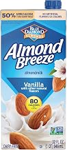 Blue Diamond Almonds Breeze Dairy Free Almondmilk, Vanilla, 384 Fl Oz (Pack of 12)