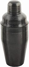 TableCraft 10552 Cocktail Shaker, 18 oz., 3-1/2" Dia. x 8"H, 3-Piece, Black Acid Etch Finish, 18/8 Stainless Steel