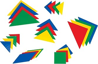 LEARNING ADVANTAGE Tangrams - Set of 28 - Puzzle Blocks for Geometry and Problem Solving - Math Manipulatives for Kids - Practice Early Geometry