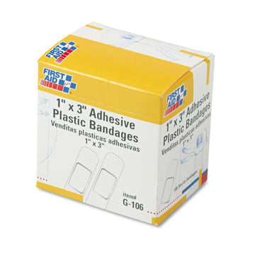 1 Inch x 3 Inch Bandages - Plastic (Package of 8) - G106 - G by First Aid Only – 3.25" x 3.5" x 2.5", Plastic, Model FAOG106