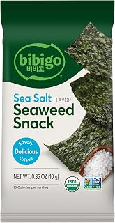 bibigo Sea Salt Flavored Asian Inspired Seaweed Snack, 0.35 Ounce (Pack of 1)
