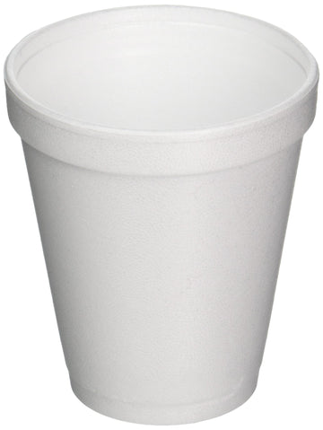 DART CONTAINER J-Style Styrofoam Drink Cups (1000 Per Case), White, 8 oz (8J8)