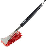 Dyna-Glo 18" Grill Brush w. Palmyra Bristles and Stainless Steel Scraper