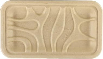 World Centric Fiber Trays, PLA Lined, PFAS Free, 8.3 x 4.9 x 0.7, Natural, 500/Carton (TRSC17SLLF)