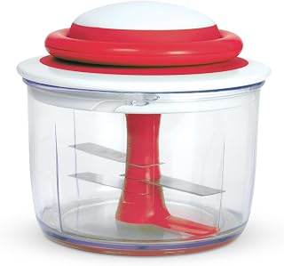 Chef'n 102-239-005 VeggiChop Hand-Powered Food Chopper, Set of 1, Cherry