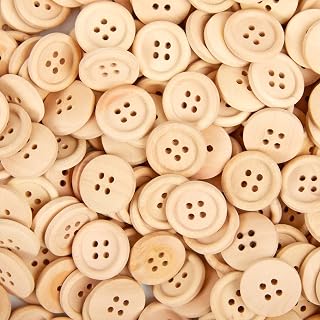 Colorations Natural Wooden Buttons - 300 Pcs