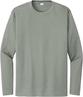 SPORT-TEK Long Sleeve PosiCharge Competitor Tee | Gym T-Shirt for Men & Women, Athletic Fit Workout Clothing for Spring & Summer Fashion