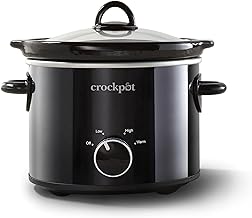 Crock-Pot 2-Quart Manual Slow Cooker, Feeds 2+ People, Great for Small Meals, Dips, & Sides; Removable Stoneware is Oven & Dishwasher-Safe, Black
