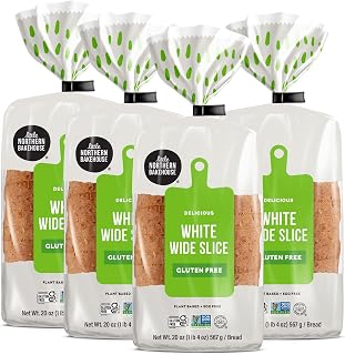 Little Northern Bakehouse Wide Sliced White Gluten Free Bread, Non-GMO and Allergy-Friendly (4 pack, 20. oz each)