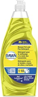 Dawn Professional 45113 Manual Pot & Pan Dish Detergent, Lemon, 38 Oz Bottle, 8/carton
