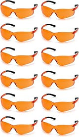 Pyramex Ztek Safety Glasses Orange Lens S2540S (12 Pair Pack)