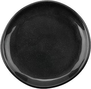 G.E.T. 5 1/2" Black Round Stardust Melamine Plate - Cosmo (Set of 12)