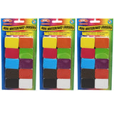 Productions Non-Magnetic Mini Whiteboard Erasers by Ashley – 2" x 1.5" x 0.75", Plastic, Multi, Model ASH78003-3
