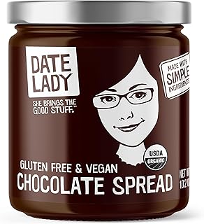 Chocolate Date Spread, Organic and No Added Sugar – Date Lady | Vegan, Paleo, Gluten-Free and Kosher Cocoa Spread; No Preservatives; Perfect for Fruit, Ice Cream, Toast and Desserts