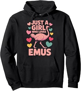 Best Emu Costume For Girls Kids Women Emu Bird Emu Lover Pullover Hoodie