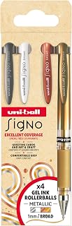 Uni-Ball Signo Broad UM-153 4P Set NO1 Gel Rollerball Pen 1.0mm Assorted Colours