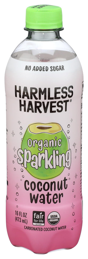 Organic Sparkling Coconut Water by Harmless Harvest – 16 Fl Oz (Pack of 1), clear, Model 0810068900811
