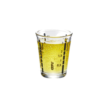 Messi Measuring Glass by GEFU – 40 ml, 40 milliliters, Glass, Black, Model 14454