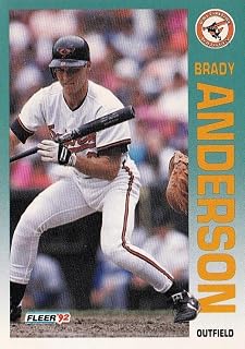 Baseball MLB 1992 Fleer #1 Brady Anderson #1 NM Orioles